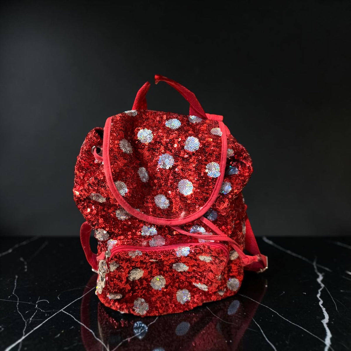 Morral Disney rojo de lentejuelas